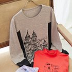 【ミゼール/MISSEL】の街並み柄 バイカラーカットソー 人気、トレンドファッション・服の通販 founy(ファニー) ファッション Fashion レディースファッション WOMEN トップス・カットソー Tops/Tshirt カットソー Cut and Sewn インナー Inner エレガント 上品 Elegant カットソー Cut And Sew ジャケット Jacket 長袖 Long Sleeve ベスト Vest おすすめ Recommend 日本製 Made In Japan thumbnail ベージュ|ID: prp329100004145360 ipo3291000000028566949