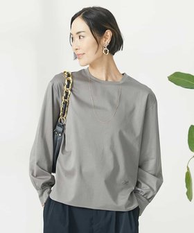 【ミッシェルクラン/MICHEL KLEIN】のワンポイント刺繍ロングスリーブカットソー 人気、トレンドファッション・服の通販 founy(ファニー) ファッション Fashion レディースファッション WOMEN トップス・カットソー Tops/Tshirt カットソー Cut and Sewn インナー Inner 洗える Washable カットソー Cut And Sew ストレッチ Stretch デニム Denim 長袖 Long Sleeve ベーシック Basic ボトム Bottom ロング Long ワンポイント One Point エレガント 上品 Elegant |ID:prp329100004145373