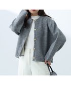 【ビームス ハート/BEAMS HEART】のダブルフェイス クルーニット カーディガン GREY|ID: prp329100004145744 ipo3291000000028663160