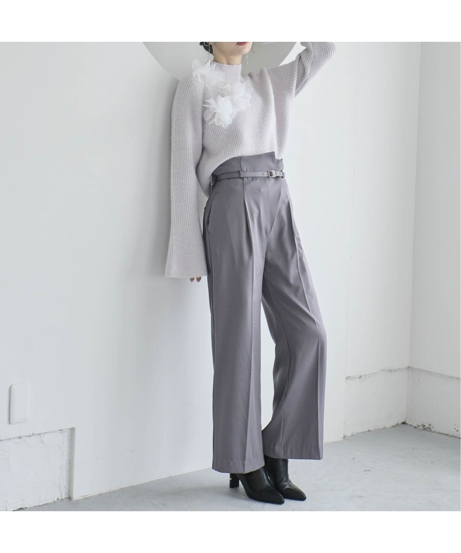 【ノエラ/Noela】のアシメワイドパンツ インテリア・キッズ・メンズ・レディースファッション・服の通販 founy(ファニー) 　ファッション　Fashion　レディースファッション　WOMEN　パンツ　Pants　おすすめ　Recommend　トレンド　Trend　ポケット　Pocket　ワイド　Wide　チャコールグレー|ID: prp329100004145792 ipo3291000000028570234