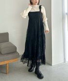 【アルシーヴ/archives】の肩フリルレースドッキングワンピース 人気、トレンドファッション・服の通販 founy(ファニー) ファッション Fashion レディースファッション WOMEN ワンピース Dress おすすめ Recommend キャミワンピース Cami Dress クラシカル Classical タートル Turtle ティアードスカート Tiered Skirt フリル Frills レース Race 秋 Autumn/Fall thumbnail BLACK|ID: prp329100004146059 ipo3291000000028484680