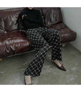 【ルシェル ブルー/LE CIEL BLEU】のジオメトリックプリントパンツ / Geomtric Print Pants 人気、トレンドファッション・服の通販 founy(ファニー) ファッション Fashion レディースファッション WOMEN パンツ Pants サテン Satin シンプル Simple ヴィンテージ Vintage エレガント 上品 Elegant |ID:prp329100004146366