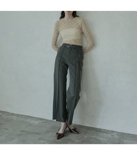 【ルシェル ブルー/LE CIEL BLEU】のオックスフォードダブルベルトパンツ / Oxford Double Belted Pants 人気、トレンドファッション・服の通販 founy(ファニー) ファッション Fashion レディースファッション WOMEN パンツ Pants ベルト Belts ストレート Straight ダブル Double バランス Balance ポケット Pocket |ID:prp329100004146372