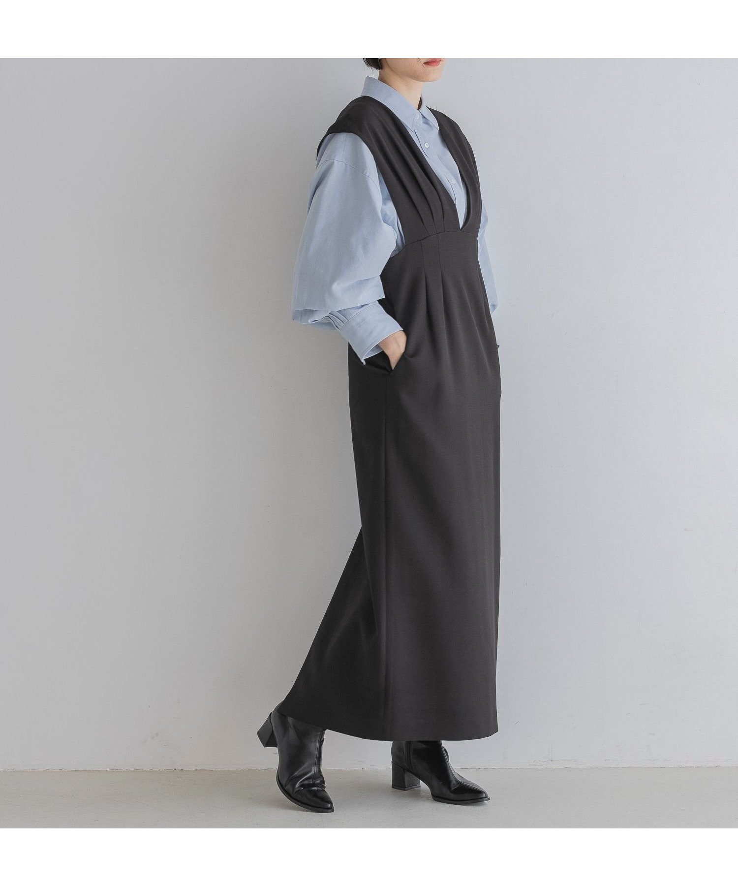 【アパートバイローリーズ/apart by lowrys】のVギャザージャンスカ 人気、トレンドファッション・服の通販 founy(ファニー) 　ファッション　Fashion　レディースファッション　WOMEN　カットソー　Cut And Sew　ポケット　Pocket　 other-1|ID: prp329100004147180 ipo3291000000028498186