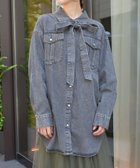 【アクシーズファム/axes femme】のリボンセットデニムシャツ 人気、トレンドファッション・服の通販 founy(ファニー) ファッション Fashion レディースファッション WOMEN トップス・カットソー Tops/Tshirt シャツ/ブラウス Shirts/Blouses おすすめ Recommend エレガント 上品 Elegant シンプル Simple ダウン Down チュニック Tunic デニム Denim リボン Ribbon ロング Long ローズ Rose thumbnail 黒|ID: prp329100004147236 ipo3291000000028498465