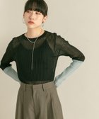 【ケービーエフ/KBF / URBAN RESEARCH】のバイカラーシアーリブニット 人気、トレンドファッション・服の通販 founy(ファニー) ファッション Fashion レディースファッション WOMEN トップス・カットソー Tops/Tshirt ニット Knit Tops 2024年 2024 2024-2025秋冬・A/W Aw/Autumn/Winter/Fw/Fall/2024-2025 A/W・秋冬 Aw・Autumn/Winter・Fw・Fall-Winter 冬 Winter インナー Inner コンパクト Compact サロペット Overalls ジャケット Jacket フィット Fit thumbnail BLACK×BLU|ID: prp329100004147346 ipo3291000000028499379