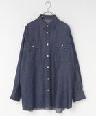 【ローリーズファーム/LOWRYS FARM】のデニムBIGシャツロングスリーブ 人気、トレンドファッション・服の通販 founy(ファニー) ファッション Fashion レディースファッション WOMEN トップス・カットソー Tops/Tshirt シャツ/ブラウス Shirts/Blouses おすすめ Recommend キャミワンピース Cami Dress サロペット Overalls デニム Denim ベーシック Basic ボックス Box ボトム Bottom 羽織 Haori thumbnail ネイビー88|ID: prp329100004147380 ipo3291000000028499744