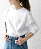 【シップス フォー ウィメン/SHIPS】の【WEB限定】SHIPS any BLAH BLAH BLAH.ワンポイント 刺繍 ルーズ Tシャツ (ロンT) ライトホワイト|ID: prp329100004147491 ipo3291000000028809080