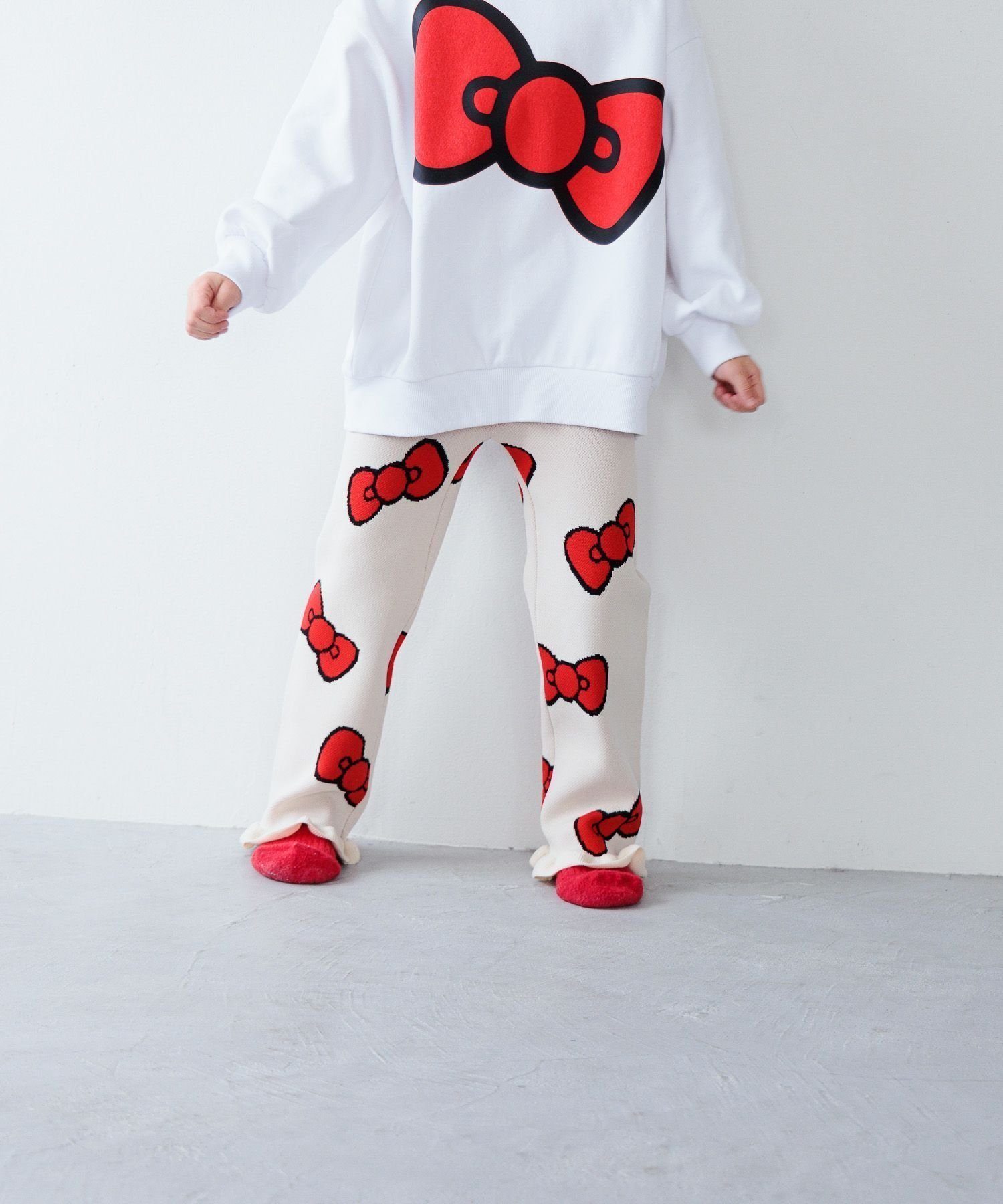 【ローリーズファーム/LOWRYS FARM】のKIDS【HELLO KITTY 】 ニットパンツ 人気、トレンドファッション・服の通販 founy(ファニー) 　ファッション　Fashion　レディースファッション　WOMEN　パンツ　Pants　おすすめ　Recommend　ストレート　Straight　フリル　Frills　リボン　Ribbon　 other-1|ID: prp329100004147772 ipo3291000000028788420