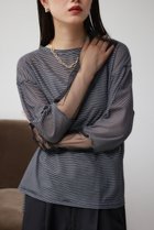 【アズール バイ マウジー/AZUL by moussy】のソデシアーカットソートップス 人気、トレンドファッション・服の通販 founy(ファニー) ファッション Fashion レディースファッション WOMEN トップス・カットソー Tops/Tshirt カットソー Cut and Sewn 2024年 2024 2024-2025秋冬・A/W Aw/Autumn/Winter/Fw/Fall/2024-2025 A/W・秋冬 Aw・Autumn/Winter・Fw・Fall-Winter おすすめ Recommend インナー Inner シアー Sheer 切替 Switching thumbnail 柄BLK5|ID: prp329100004148252 ipo3291000000028922559