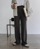 【その他のブランド/Other】のストレッチ ニット ピンタック ワイドパンツ 人気、トレンドファッション・服の通販 founy(ファニー) ファッション Fashion レディースファッション WOMEN パンツ Pants ストレッチ Stretch リラックス Relax ワイド Wide thumbnail 杢チャコールグレー|ID: prp329100004148508 ipo3291000000028939104