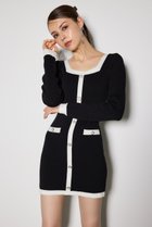 【リエンダ/rienda】のバイカラーニットミニワンピース 人気、トレンドファッション・服の通販 founy(ファニー) ファッション Fashion レディースファッション WOMEN ワンピース Dress thumbnail BLK|ID: prp329100004148598 ipo3291000000028518028