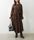 【ナチュラルクチュール/natural couture】の【mamamo】キャンディスリーブティアードワンピース 人気、トレンドファッション・服の通販 founy(ファニー) ファッション Fashion レディースファッション WOMEN ワンピース Dress シューズ Shoes スニーカー Sneakers スリーブ Sleeve フラット Flat ポケット Pocket 楽ちん Easy 2024年 2024 2024-2025秋冬・A/W Aw/Autumn/Winter/Fw/Fall/2024-2025 thumbnail ブラウン|ID: prp329100004148651 ipo3291000000029081921