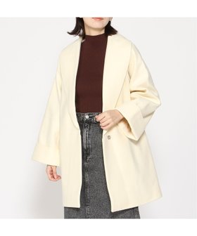 【ラナン/Ranan】のウール調ビッグカラーガウンコート 人気、トレンドファッション・服の通販 founy(ファニー) ファッション Fashion レディースファッション WOMEN アウター Coat Outerwear コート Coats |ID:prp329100004148681