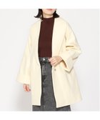 【ラナン/Ranan】のウール調ビッグカラーガウンコート 人気、トレンドファッション・服の通販 founy(ファニー) ファッション Fashion レディースファッション WOMEN アウター Coat Outerwear コート Coats thumbnail アイボリー|ID: prp329100004148681 ipo3291000000028519348