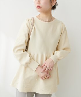 【ナチュラルクチュール/natural couture】の【mamamo】パール付きペプラムニット 人気、トレンドファッション・服の通販 founy(ファニー) ファッション Fashion レディースファッション WOMEN トップス・カットソー Tops/Tshirt ニット Knit Tops 2024年 2024 2024-2025秋冬・A/W Aw/Autumn/Winter/Fw/Fall/2024-2025 おすすめ Recommend スラックス Slacks ダウン Down チュニック Tunic デニム Denim パール Pearl ペプラム Peplum ボトム Bottom ポケット Pocket 夏 Summer 楽ちん Easy |ID:prp329100004148731