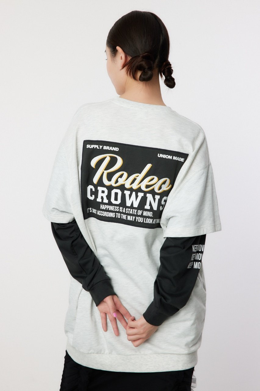 【ロデオクラウンズワイドボウル/RODEO CROWNS WIDE BOWL】のフェイクレイヤードスウェットワンピース インテリア・キッズ・メンズ・レディースファッション・服の通販 founy(ファニー) 　ファッション　Fashion　レディースファッション　WOMEN　ワンピース　Dress　おすすめ　Recommend　チュニック　Tunic　ポケット　Pocket　L/T.GRY1|ID: prp329100004148907 ipo3291000000029468417