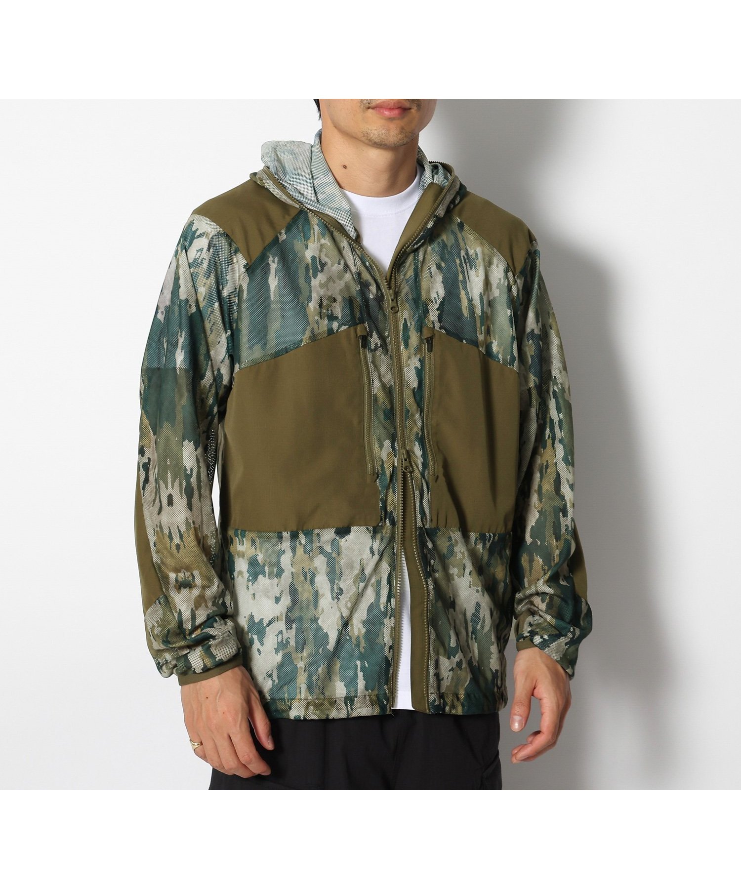 【スノーピーク/SNOW PEAK】のPrinted Insect Shield Mesh Jacket インテリア・キッズ・メンズ・レディースファッション・服の通販 founy(ファニー) 　ファッション　Fashion　レディースファッション　WOMEN　アウター　Coat Outerwear　ジャケット　Jackets　アウトドア　Outdoor　スピンドル　Spindle　定番　Standard　パーカー　Hoodie　フィット　Fit　ポケット　Pocket　メッシュ　Mesh　ロング　Long　夏　Summer　Olive|ID: prp329100004148954 ipo3291000000028529755