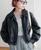 【ディスコート/Discoat】の【WEB限定】2WAYフェイクレザーブルゾン 人気、トレンドファッション・服の通販 founy(ファニー) ファッション Fashion レディースファッション WOMEN アウター Coat Outerwear ブルゾン Blouson/Jackets ショート Short ジャケット Jacket スタンド Stand トレンド Trend ポケット Pocket ヴィンテージ Vintage thumbnail ブラック|ID: prp329100004149007 ipo3291000000028530327