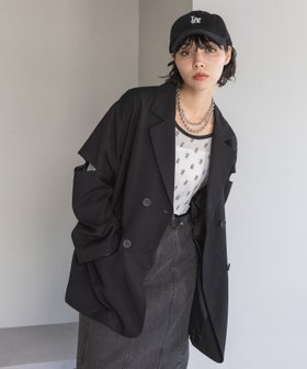 【ページボーイ/PAGEBOY】のカットアウトジャケット 人気、トレンドファッション・服の通販 founy(ファニー) ファッション Fashion レディースファッション WOMEN アウター Coat Outerwear ジャケット Jackets アシンメトリー Asymmetry ジャケット Jacket スリット Slit |ID:prp329100004149059