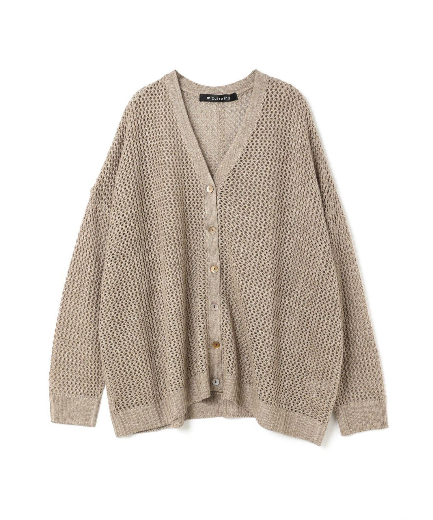 【マーコート/MARcourt】のmizuiro ind メッシュVネックカーディガン インテリア・キッズ・メンズ・レディースファッション・服の通販 founy(ファニー) 　ファッション　Fashion　レディースファッション　WOMEN　トップス・カットソー　Tops/Tshirt　カーディガン　Cardigans　Vネック　V-Neck　おすすめ　Recommend　カーディガン　Cardigan　ベーシック　Basic　ポケット　Pocket　メッシュ　Mesh　長袖　Long Sleeve　ベージュ|ID: prp329100004149077 ipo3291000000028806271