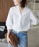 【スローブ イエナ/SLOBE IENA】のVネックスタンドフリル5分袖ブラウス 人気、トレンドファッション・服の通販 founy(ファニー) ファッション Fashion レディースファッション WOMEN トップス・カットソー Tops/Tshirt シャツ/ブラウス Shirts/Blouses Vネック V-Neck 2024年 2024 2024-2025秋冬・A/W Aw/Autumn/Winter/Fw/Fall/2024-2025 thumbnail ホワイト|ID: prp329100004149112 ipo3291000000028904264