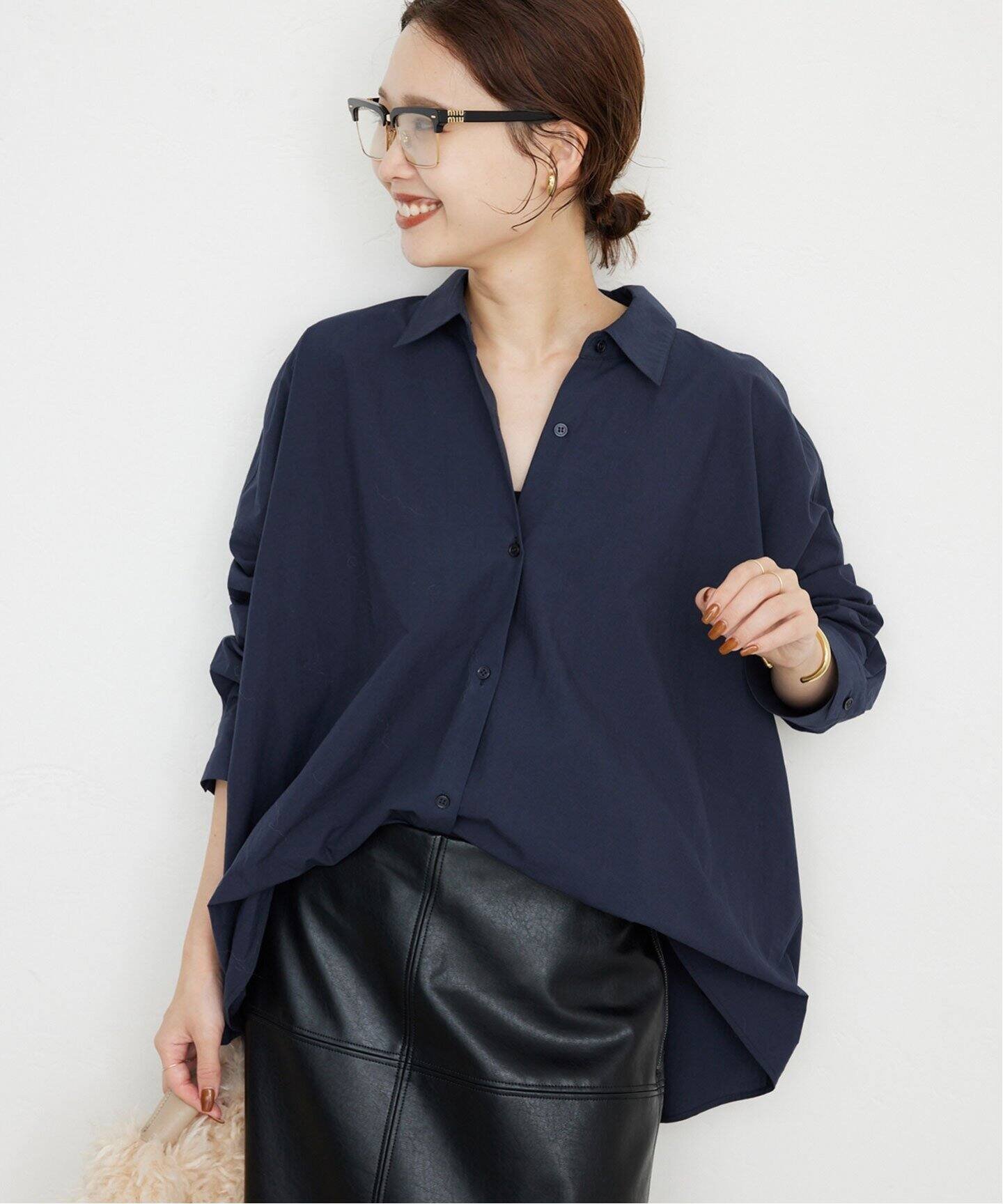 【スローブ イエナ/SLOBE IENA】のover size shirt インテリア・キッズ・メンズ・レディースファッション・服の通販 founy(ファニー) 　ファッション　Fashion　レディースファッション　WOMEN　トップス・カットソー　Tops/Tshirt　シャツ/ブラウス　Shirts/Blouses　2024年　2024　2024-2025秋冬・A/W　Aw/Autumn/Winter/Fw/Fall/2024-2025　ロング　Long　羽織　Haori　ネイビー|ID: prp329100004149228 ipo3291000000028904689