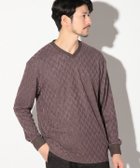 【メンズビギトーキョー/Men's Bigi / MEN】のミルジャガードチェック柄VネックロンT 人気、トレンドファッション・服の通販 founy(ファニー) ファッション Fashion メンズファッション MEN スラックス Slacks チェック Check デニム Denim エレガント 上品 Elegant thumbnail ブラウン|ID: prp329100004149742 ipo3291000000028546228