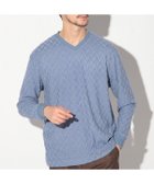 【メンズビギトーキョー/Men's Bigi / MEN】のミルジャガードチェック柄VネックロンT 人気、トレンドファッション・服の通販 founy(ファニー) ファッション Fashion メンズファッション MEN スラックス Slacks チェック Check デニム Denim エレガント 上品 Elegant thumbnail サックスブルー|ID: prp329100004149742 ipo3291000000028546230