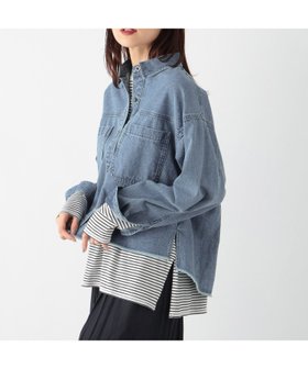 【グローバルワーク/GLOBAL WORK】 GOODデニムクロップドシャツ/115551人気、トレンドファッション・服の通販 founy(ファニー) ファッション Fashion レディースファッション WOMEN トップス・カットソー Tops/Tshirt シャツ/ブラウス Shirts/Blouses クロップド Cropped デニム Denim トレンド Trend バランス Balance ブルゾン Blouson 人気 Popularity |ID:prp329100004149928