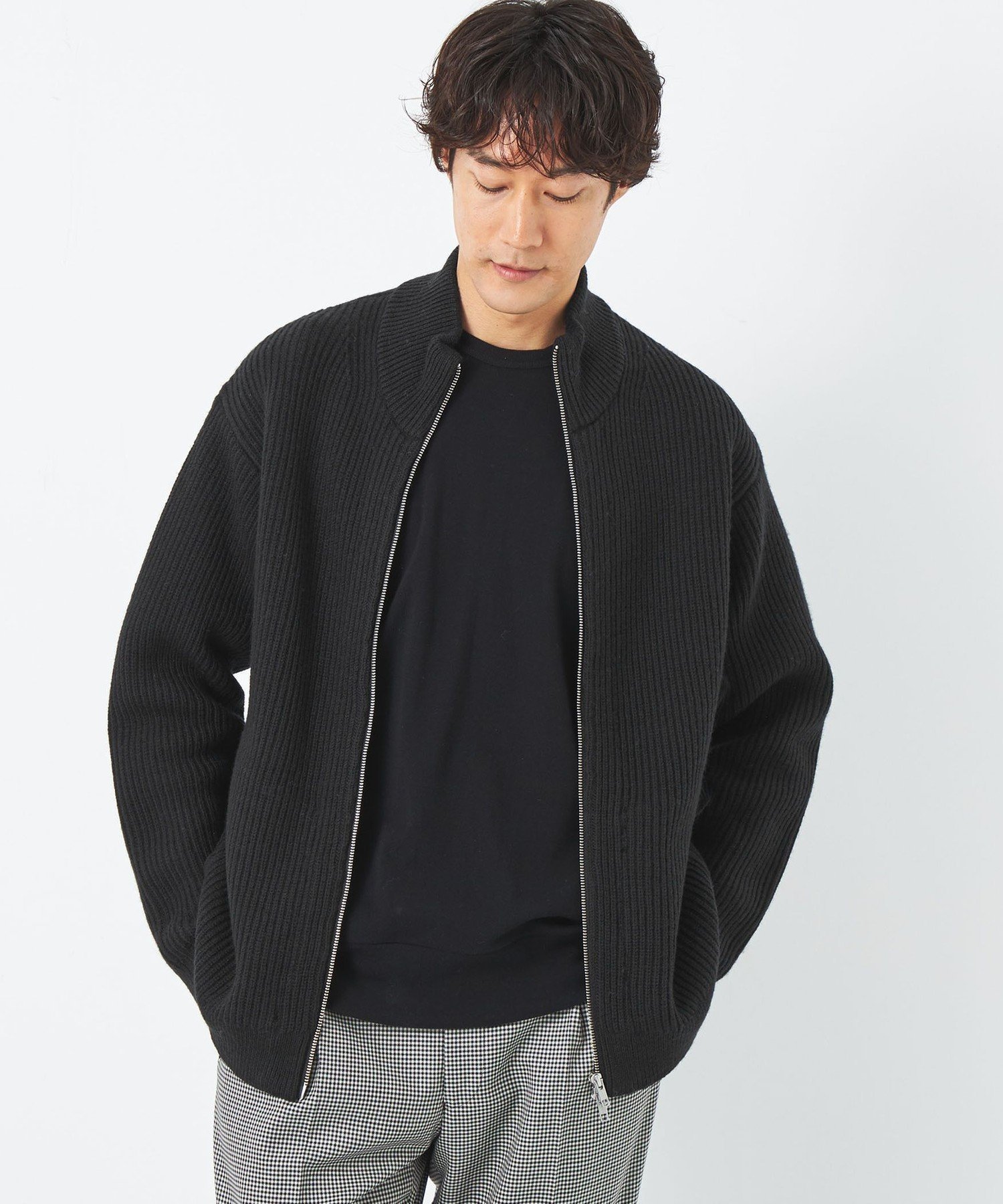 【その他のブランド/Other】のANDEAN/WO ジップ ニット カーディガン インテリア・キッズ・メンズ・レディースファッション・服の通販 founy(ファニー) 　ファッション　Fashion　メンズファッション　MEN　おすすめ　Recommend　カーディガン　Cardigan　シューズ　Shoes　ジップ　Zip　スエード　Suede　ポケット　Pocket　エレガント 上品　Elegant　BLACK|ID: prp329100004150019 ipo3291000000028734366