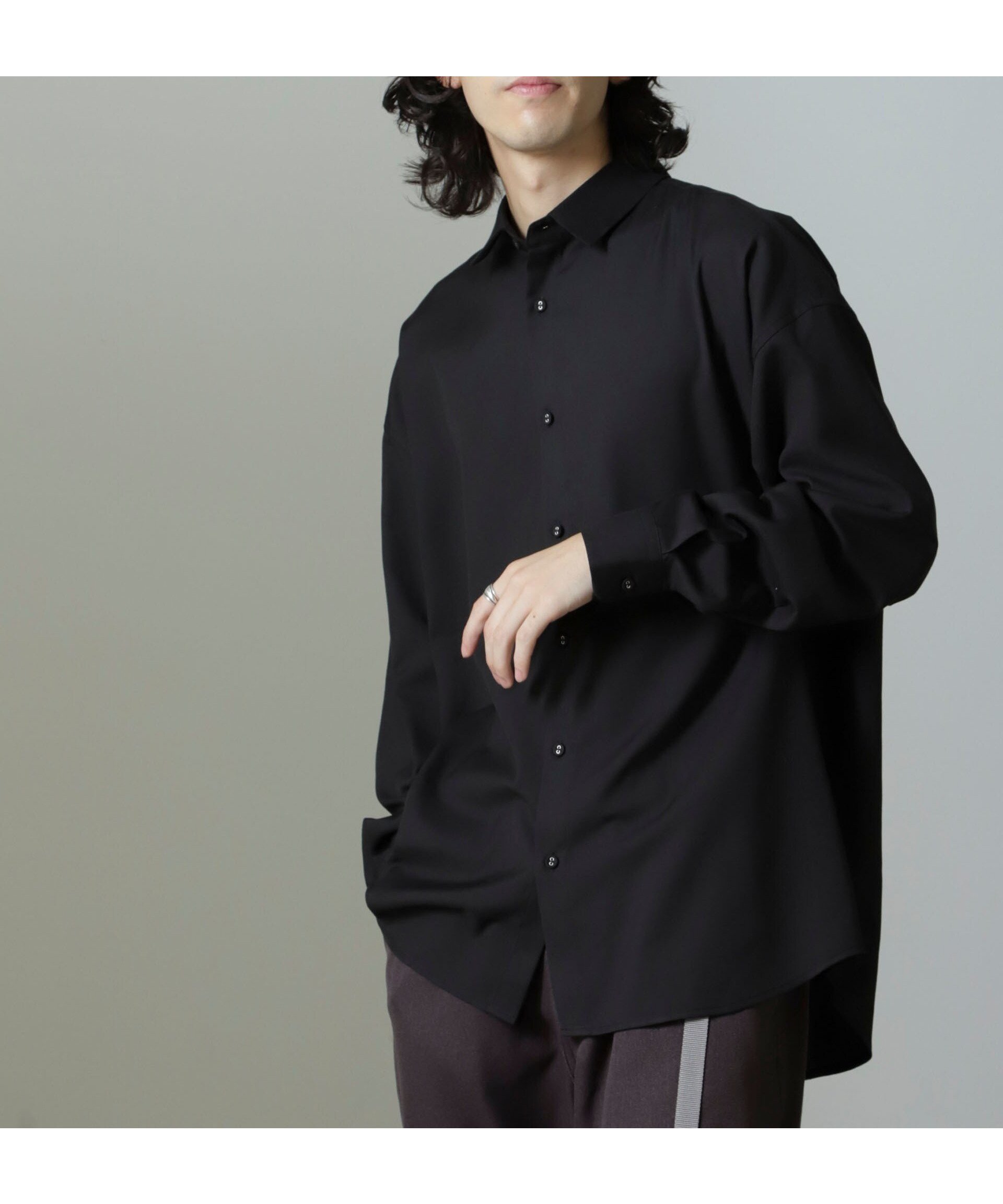 【ナノ ユニバース/nano universe / MEN】のビッグドレープシャツ 長袖 人気、トレンドファッション・服の通販 founy(ファニー) 　ファッション　Fashion　メンズファッション　MEN　2024年　2024　2024-2025秋冬・A/W　Aw/Autumn/Winter/Fw/Fall/2024-2025　おすすめ　Recommend　インナー　Inner　ウォッシャブル　Washable　トレンド　Trend　ビッグ　Big　長袖　Long Sleeve　 other-1|ID: prp329100004150089 ipo3291000000028699038