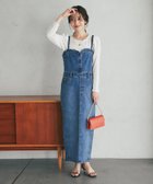 【ラブティックボンボン/La boutique BonBon】の【大人可愛い!】デニムビスチェワンピース 人気、トレンドファッション・服の通販 founy(ファニー) ファッション Fashion レディースファッション WOMEN ワンピース Dress インナー Inner シアー Sheer ストレッチ Stretch デニム Denim トレンド Trend フィット Fit フリル Frills ブリーチ Bleach ポケット Pocket ラップ Wrap ヴィンテージ Vintage thumbnail ブルー|ID: prp329100004150112 ipo3291000000028550270