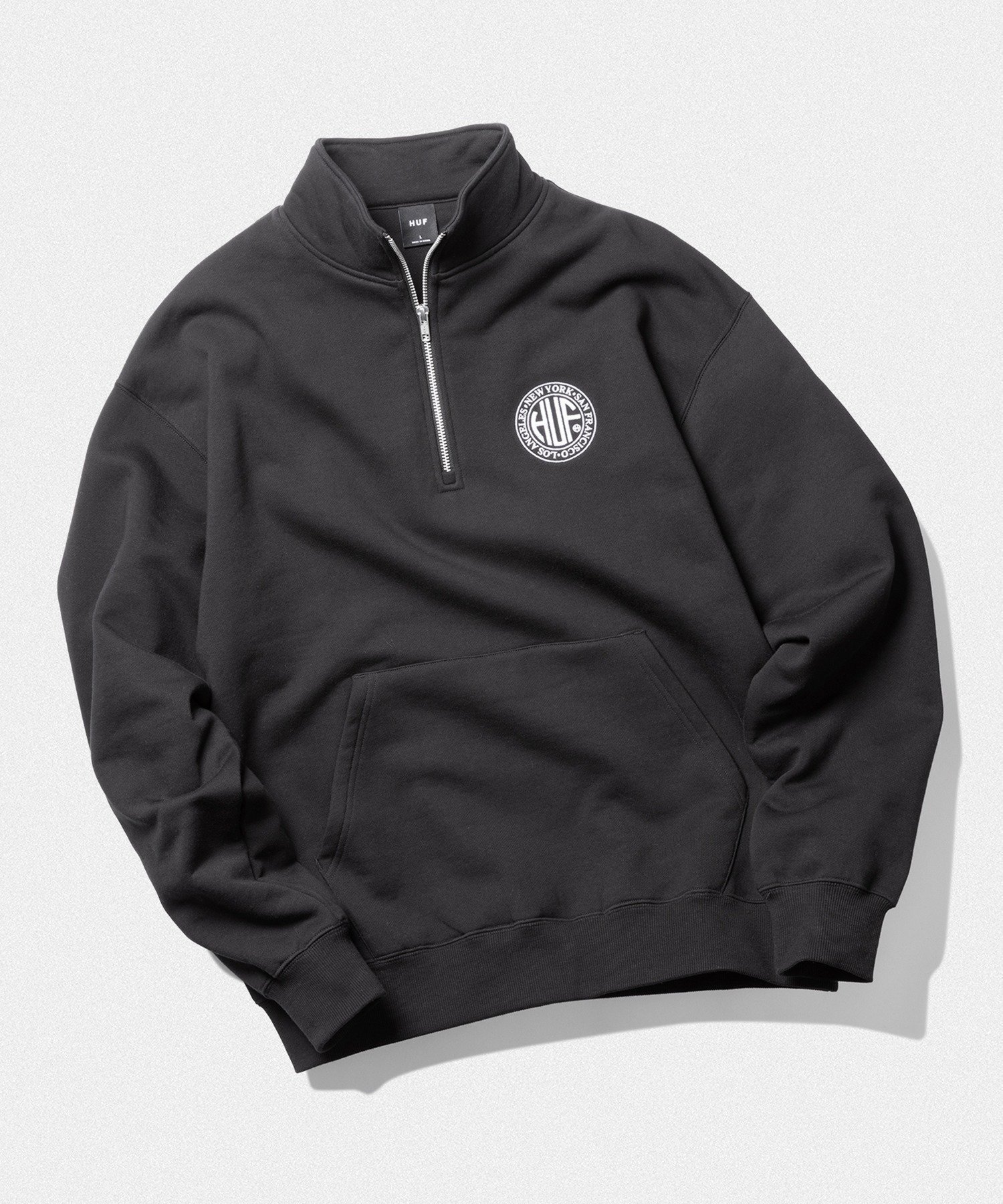 【ハフ/HUF】のREGIONAL HALF ZIP FLEECE インテリア・キッズ・メンズ・レディースファッション・服の通販 founy(ファニー) 　ファッション　Fashion　レディースファッション　WOMEN　ヴィンテージ　Vintage　クラシック　Classic　グラフィック　Graphic　コイン　Coin　コレクション　Collection　定番　Standard　パターン　Pattern　ポケット　Pocket　ミックス　Mix　モダン　Modern　モチーフ　Motif　冬　Winter　BLACK|ID: prp329100004150338 ipo3291000000028918116