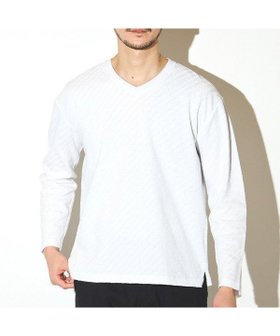 【メンズビギトーキョー/Men's Bigi / MEN】のリンクスジャガードVネックロンT 人気、トレンドファッション・服の通販 founy(ファニー) ファッション Fashion メンズファッション MEN インナー Inner 春 Spring シンプル Simple パイピング Piping 無地 Plain Color エレガント 上品 Elegant |ID:prp329100004150340