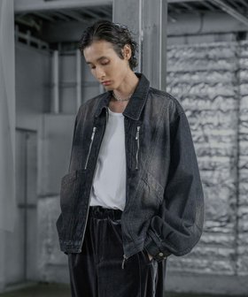 【ハレ/HARE / MEN】のZIPデニムブルゾン 人気、トレンドファッション・服の通販 founy(ファニー) ファッション Fashion メンズファッション MEN セットアップ Set Up デニム Denim フロント Front ブルゾン Blouson |ID:prp329100004150360