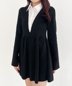 【ヘザー/Heather】のドッキングペプラムワンピース 人気、トレンドファッション・服の通販 founy(ファニー) ファッション Fashion レディースファッション WOMEN ワンピース Dress おすすめ Recommend スリット Slit ドッキング Docking ロング Long thumbnail ブラック|ID: prp329100004150974 ipo3291000000029040017