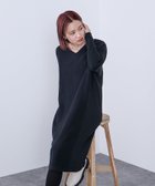 【ビームス ハート/BEAMS HEART】のBEAMS HEART / 異素材カット ニットワンピース BLACK|ID: prp329100004150990 ipo3291000000028755673