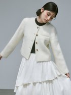 【フレイ アイディー/FRAY I.D】のノーカラーシャギーショートジャケット 人気、トレンドファッション・服の通販 founy(ファニー) ファッション Fashion レディースファッション WOMEN アウター Coat Outerwear ジャケット Jackets インナー Inner クロップド Cropped コンパクト Compact シンプル Simple ジャケット Jacket スタイリッシュ Stylish バランス Balance ポケット Pocket モヘア Mohair ループ Loop エレガント 上品 Elegant 冬 Winter thumbnail WHT[001]|ID: prp329100004151037 ipo3291000000028563142