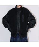 【アウラアイラ/AULA AILA】のMA-1 KNIT COMBINATION BLOUSON 人気、トレンドファッション・服の通販 founy(ファニー) ファッション Fashion レディースファッション WOMEN アウター Coat Outerwear ブルゾン Blouson/Jackets MA-1 MA-1 トップス・カットソー Tops/Tshirt ニット Knit Tops キルト Quilt ギャザー Gather ジップ Zip センター Center フロント Front ブルゾン Blouson ポケット Pocket ワッフル Waffle 畦 Ridge thumbnail BLACK|ID: prp329100004151041 ipo3291000000028695772