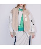 【アウラアイラ/AULA AILA】のMA-1 KNIT COMBINATION BLOUSON OFF WHITE|ID: prp329100004151041 ipo3291000000028695776