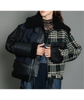 【アウラアイラ/AULA AILA】のTWEED DENIM COMBINATION BLOUSON 人気、トレンドファッション・服の通販 founy(ファニー) ファッション Fashion レディースファッション WOMEN アウター Coat Outerwear ブルゾン Blouson/Jackets アシンメトリー Asymmetry ツイード Tweed デニム Denim パイピング Piping ビッグ Big フリンジ Fringe フロント Front ブルゾン Blouson ポケット Pocket |ID:prp329100004151042