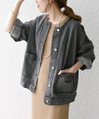 【シップス フォー ウィメン/SHIPS】のSHIPS any ノーカラー デニム ブルゾン SHIPS any DENIM 人気、トレンドファッション・服の通販 founy(ファニー) ファッション Fashion レディースファッション WOMEN アウター Coat Outerwear ブルゾン Blouson/Jackets ジャケット Jacket デニム Denim フリンジ Fringe ブルゾン Blouson ポケット Pocket 定番 Standard 洗える Washable thumbnail ブラック|ID: prp329100004151065 ipo3291000000028563428