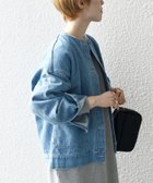 【シップス フォー ウィメン/SHIPS】のSHIPS any ノーカラー デニム ブルゾン SHIPS any DENIM ライトブルー|ID: prp329100004151065 ipo3291000000028563429