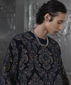 【ハレ/HARE / MEN】のダマスクガラモールニットプルオーバー 人気、トレンドファッション・服の通販 founy(ファニー) ファッション Fashion メンズファッション MEN トップス・カットソー Tops/Tshirt/Men ニット Knit Tops エレガント 上品 Elegant 防寒 Cold Protection thumbnail ブルー86|ID: prp329100004151122 ipo3291000000028564416