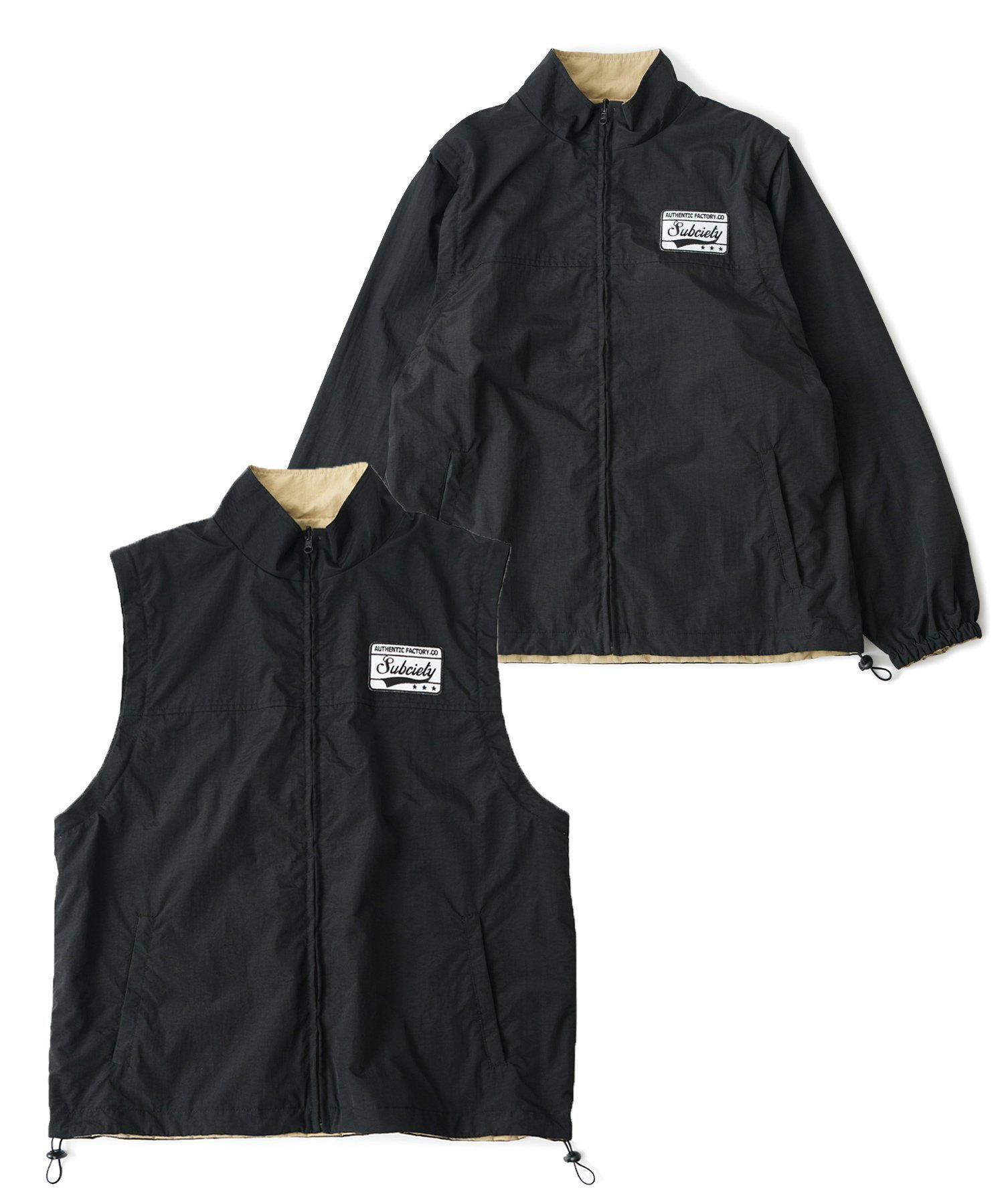 【サブサエティ/Subciety / MEN】の4WAY JKT 人気、トレンドファッション・服の通販 founy(ファニー) 　ファッション　Fashion　メンズファッション　MEN　ジャケット　Jacket　ドローストリング　Drawstring　ベスト　Vest　リバーシブル　Reversible　再入荷　Restock/Back In Stock/Re Arrival　定番　Standard　 other-1|ID: prp329100004151174 ipo3291000000028564884