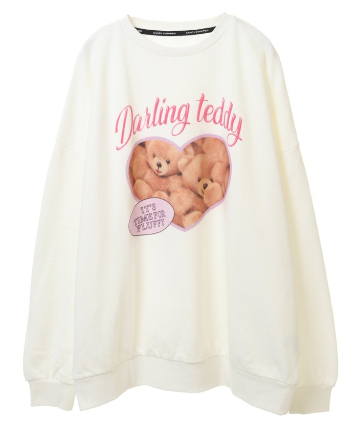 【キャンディストリッパー/Candy Stripper】のDARLING TEDDY SWEAT インテリア・キッズ・メンズ・レディースファッション・服の通販 founy(ファニー) https://founy.com/ ファッション Fashion レディースファッション WOMEN トップス・カットソー Tops/Tshirt パーカ Sweats スウェット Sweat ガーデン Garden グラフィック Graphic プリント Print |ID: prp329100004151243 ipo3291000000028759912