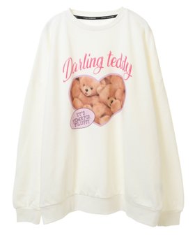 【キャンディストリッパー/Candy Stripper】のDARLING TEDDY SWEAT 人気、トレンドファッション・服の通販 founy(ファニー) ファッション Fashion レディースファッション WOMEN トップス・カットソー Tops/Tshirt パーカ Sweats スウェット Sweat ガーデン Garden グラフィック Graphic プリント Print |ID:prp329100004151243