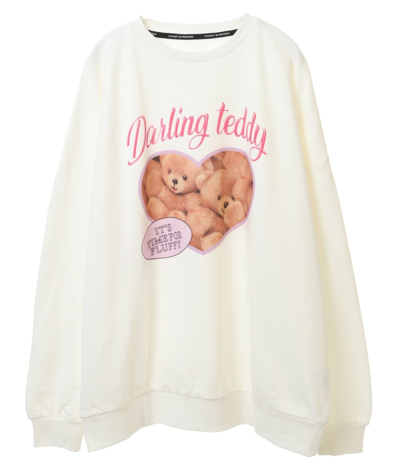 【キャンディストリッパー/Candy Stripper】のDARLING TEDDY SWEAT 人気、トレンドファッション・服の通販 founy(ファニー) 　ファッション　Fashion　レディースファッション　WOMEN　トップス・カットソー　Tops/Tshirt　パーカ　Sweats　スウェット　Sweat　ガーデン　Garden　グラフィック　Graphic　プリント　Print　 other-1|ID: prp329100004151243 ipo3291000000028759912