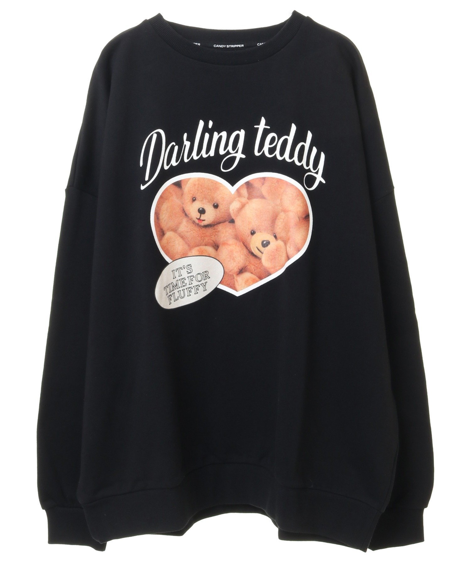 【キャンディストリッパー/Candy Stripper】のDARLING TEDDY SWEAT インテリア・キッズ・メンズ・レディースファッション・服の通販 founy(ファニー) 　ファッション　Fashion　レディースファッション　WOMEN　トップス・カットソー　Tops/Tshirt　パーカ　Sweats　スウェット　Sweat　ガーデン　Garden　グラフィック　Graphic　プリント　Print　BLACK|ID: prp329100004151243 ipo3291000000028759914